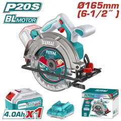 TOTAL - SIERRA CIRCULAR 6 1/2" 20V 5200RPM 165MM BRUSHLESS 1X4.0AH TSLI16521