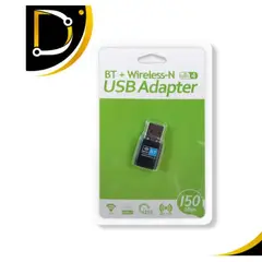 GENERICO - Adaptador Wifi y Bluetooth USB Dos en Uno 150Mbps