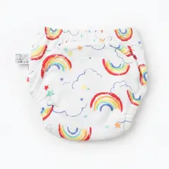 GENERICO - Calzón de Entrenamiento Blanco Diseño Arcoiris Talla M
