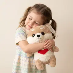 GENERICO - Peluche Zorro Crema con Polo Colores Aleatorios 32 cm