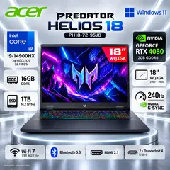 ACER - Laptop Gamer Predator Helios 18 PH18-72-95JD i9-14900HX 16GB 1TB RTX 4080 18"