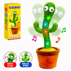 GENERICO - Cactus Bailarín Y Cantarín De Peluche Con Luces