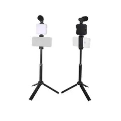 SEISA - Kit Estabilizador para Teléfono Trípode Micrófono Luz Led recargable