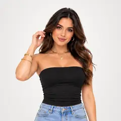 GENERICO - Blusa Rebeca para Mujer de Suplex con Doble Forro, Diseño Versátil y Moderno