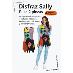 SUI GENERIS - Disfraz Sally – Pack 2 piezas (Body y Vestido)