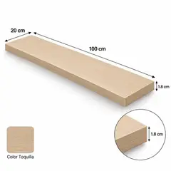 GENERICO - Repisa Flotante de Pared en Melamina Blanca 100 x 20 cm
