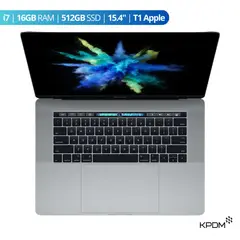 APPLE - MacBook Pro 2017 15.4” i7 16GB RAM + 512GB SSD Gris Espacial Reacondicionado Grado A.