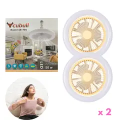 OEM - Pack X2 Foco Ventilador con Luces