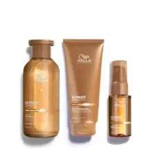 WELLA - Ultimate Smooth Trio Shampoo 250 ml + Conditioner 200 ml + Oil Serum 30 ml