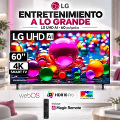 LG - Televisor 60 Pulg UHD 4K SMART TV ThinQ AI 60UA8050PSA
