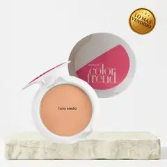 AVON - POLVO COMPACTO SIN ESPEJO TONO MEDIO COLOR TREND
