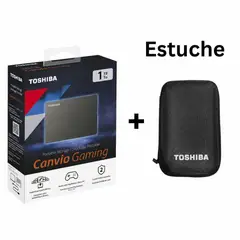 Toshiba - Disco Duro Externo 1 TB Canvio Gaming Negro + Estuche Funda