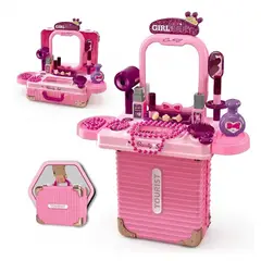 GENERICO - Juguete Set De Belleza Maletin 3 En 1 Con Accesorios Para Niñas
