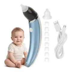 OEM - Aspirador Nasal Eléctrico Recargable USB para Bebé y Recién Nacido - Niño color azul