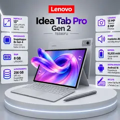 LENOVO - Tablet Idea Tab Pro Gen 2 TB390FU Snapdragon 8s 8GB 256 GB 13" + Teclado + Lapiz