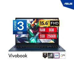 ASUS - Laptop VivoBook 15 X1504VA 15.6 FHD Core 3 100U 8GB DDR5 256GB SSD FreeDOS