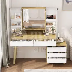 GENERICO - Tocador Vintage Con Luz Led Georgia - Muebles Gaudi