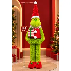 GENERICO - PATILARGO GRINCH REALISTA 145 CM