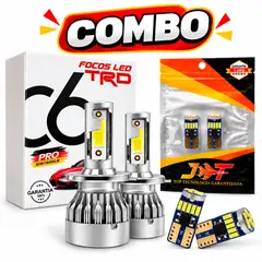 OEM - Combo Foco H4 LED C6 Pro 50W + Foquito T10 LED