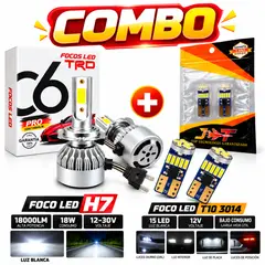 OEM - Combo Foco H7 LED C6 Pro 50W + Foquito T10 LED