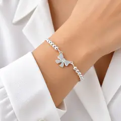 JOYERIA D'PILMER - Pulsera de Plata 925 con Dije de Lazo