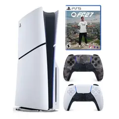 PLAYSTATION - Consola 5 Slim lector de discos + Mando Camuflado + FC 27