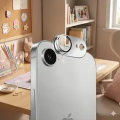 GENERICO - PROTECTOR DE CAMARA IPHONE 16E SILVER