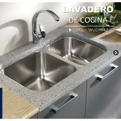 GENERICO - LAVADERO DE COCINA ACERO 2 POZAS WUD8246