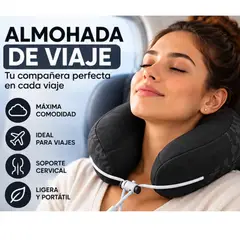 OEM - Cojín de Cuello para Viaje con Ajuste Frontal