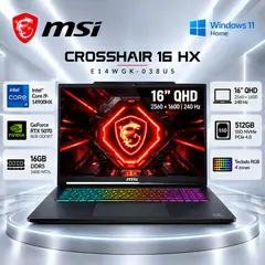 Msi - Laptop Gamer Crosshair 16 HX i9-14900HX 16GB 512GB SSD RTX 5070 8GB 16" QHD
