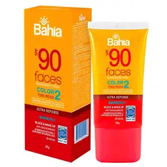 BAHIA - Bloqueador Solar Fotoprotector Sun Screen SPF 90 Con Color 60GR Tono Medio Color 2