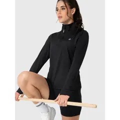 BSOUL - Polera Mujer Ls Half Zip Negro