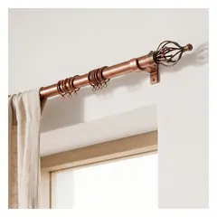 GENERICO - Barra Tubo De Cortina Aluminio Extensible Hasta 270 Cm