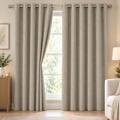 GOLDSUN - CORTINA DE LINO 100% BLACKOUT 2 PAÑOS 140*220CM