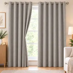 GOLDSUN - CORTINA DE LINO 100% BLACKOUT 2 PAÑOS 140*220CM