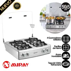 MIRAY - Cocina Mesa GLP CMS-4H 4 Hornillas