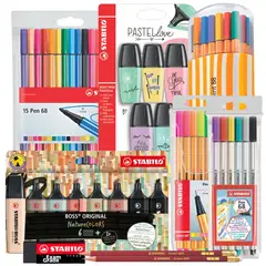 STABILO - Pack STABILOver 63 Piezas Pen 68 Point 88 BOSS y Accesorios