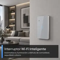 NEXIO - Interruptor Inteligente de Luz Wifi 1 Botón Alexa Simple Gris