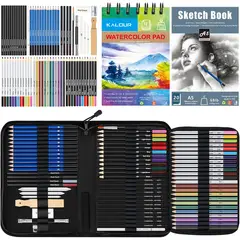 GENERICO - Set Dibujo Kalour 76 Piezas Estuche Profesional