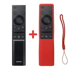 SAMSUNG - Control Remoto Original para Smart TV + Funda Protectora Roja