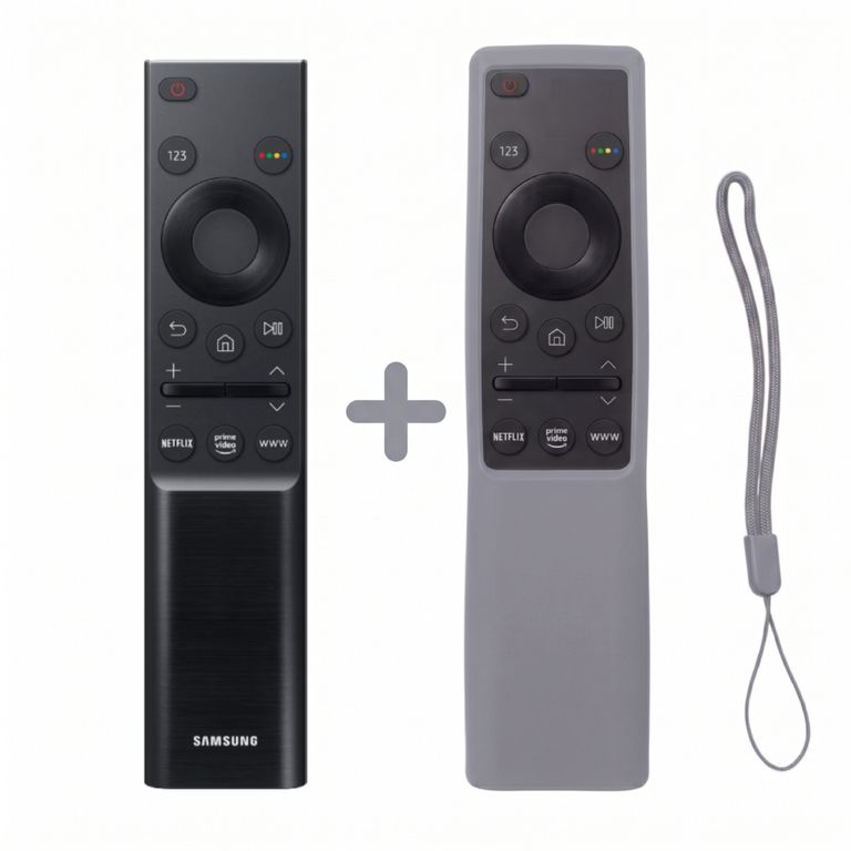 Control Remoto Original para Smart TV + Funda Protectora Gri