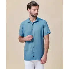Mbo - Camisa Tencel Acero Hombre