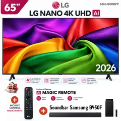 LG - Televisor LED 65 pulgadas 4K Ultra HD WebOS 65NU800BPSB + Soundbar B450F