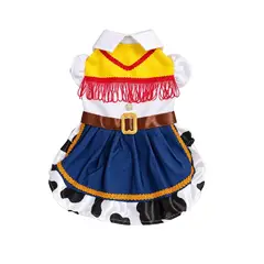 GENERICO - Disfraz Halloween para mascotas perros y gatos Vaquera Jessie talla 4