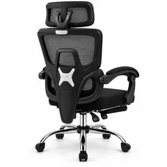 CAPRE - Silla Ergonomica de Escritorio Oficina Malla T30 Pro Confort Lumbar Adaptativo y Reclinable - Negro