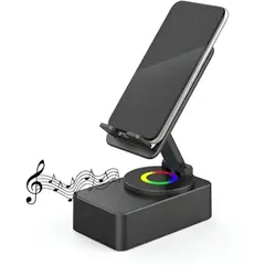 EWTTO - Parlante Bluetooth ET-P1480B 5W RGB con Soporte para Celular 360°