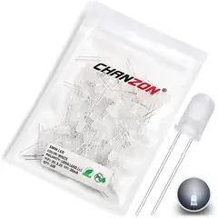 GENERICO - Diodos LED CHANZON 5mm Blanco Difuso 100 piezas 3V