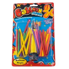 GENERICO - Globos Largos De Colores Con Inflador, Pack X 20