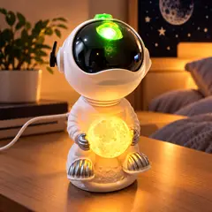 CAFINI - Proyector Astronauta con Luna llena y Parlante Bluetooth, VERSIÓN 2027, Marca