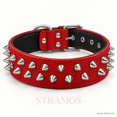 GENERICO - Collar con Púas Decorativas Plateadas Para Perros